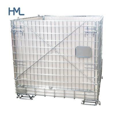 China Sustainable Storage Transport Welded Steel Metal Wire Mesh Basket For Load Pet Preforming for sale