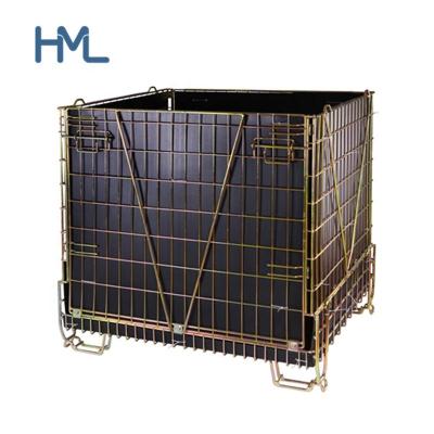 China China Collapsible Galvanized Pet Preform Bottle Warehouse Transportation Stacking Wire Cages Container for sale