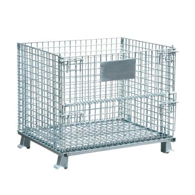 China PET Preform Industry China Welded Collaposible Durable Logistic Warehouse Storage Steel Wire Mesh Cage for sale