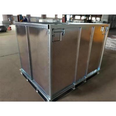 China Steel Pallet Box Logistics Folding Stacking Durable Steel Pallet Box For Rubber Transport And Storage for sale