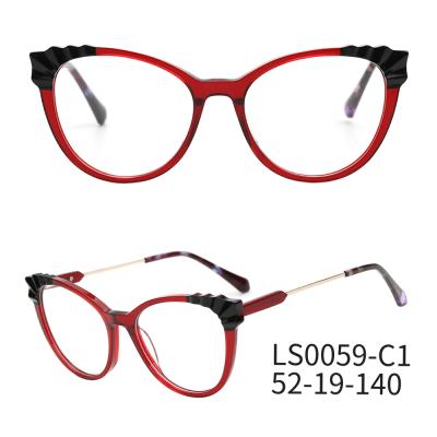 China ACETATE LS0059 Brand Logo Acetate Embossed Pattern Glasses For Men Multi Color for sale