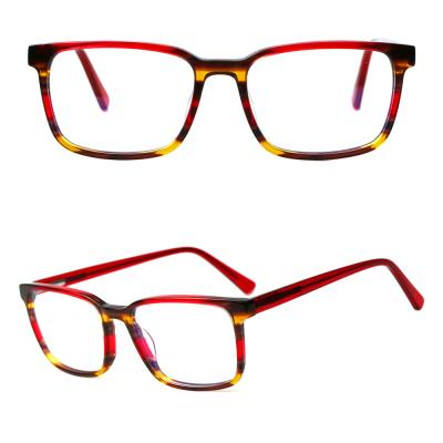 China New Design ACETATE G3032 Square Bulk Stock Acetate Eyeglasses Glass Optical Frame for sale