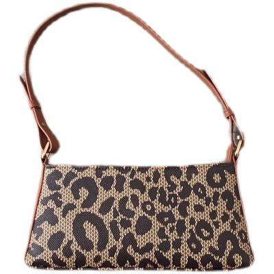 China Vintage Femaninal Vibe Vintage Handbag Retro Leopard Fashion Statistical Institute Shoulder Bag Casual Hip Korean Minimalist Rectangle Armpit Shoulder Bag for sale