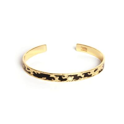 China CLASSIC Fashion Style Gold Plated Irregular Texture Hammered Enamel Pattern Fashion Opening Bangle Custom Bracelet for sale