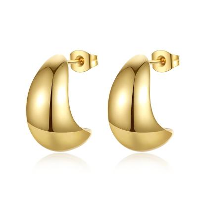 China TRENDY Real 18K Gold Plated JewelryLightweight Waterdrop Fashion Open Circles Hypoallergenic Earrings For Women Girls for sale