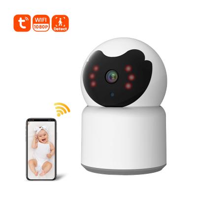 China PAN-TILT 1080P HD humanoid night vision wifi baby camera infrared indoor two-way audio intercom wireless video baby monitor for sale