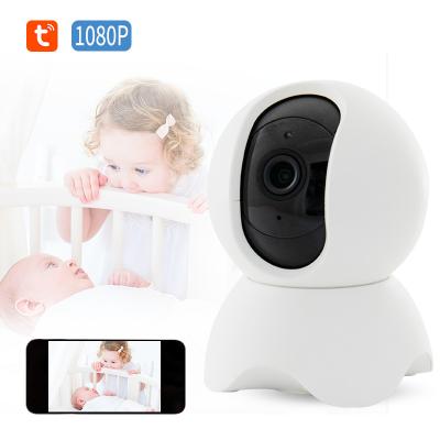 China PAN-TILT 1080p hd security 360 night vision baby tuya wifi smart baby camera wireless infant video-audio alarm monitor sleep room cam for sale