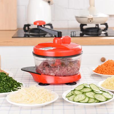 China Quick Food Chopper With Stainless Steel Blades Viable Multifunctional Manual Food Processor Vegetable for sale