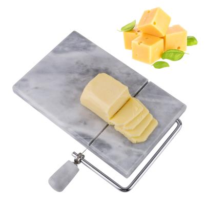 China Best selling marble board stocked cheese slicer with stainless steel wire factory wholesale for sale