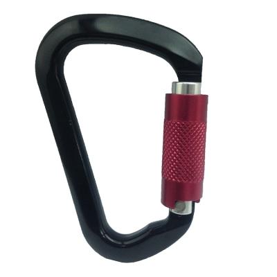 China Custom Made High Quality Aluminum Carabiner Kiwiklock Asymmetric Mountaineering Alloy D Shaped Carabiner-Twist Lock for sale