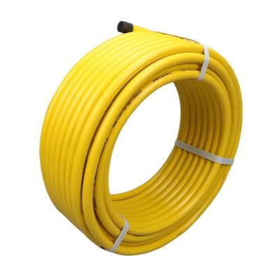 China Kithchen 304 Stainless Steel Natural Gas Corrugated Flexible Yellow Rubber Hose for sale