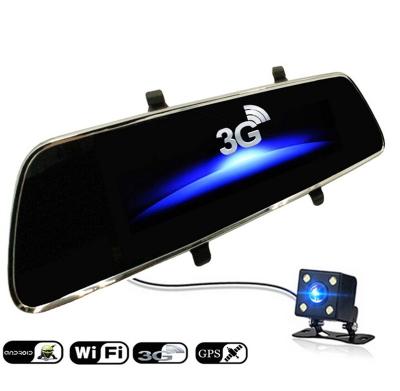 China NIGHT VISION 7.0 Inch Gps Navigator Rearview Mirror Car Camera Touch Screen 3G Android Dash Camara Multifunctional Car Black Box for sale