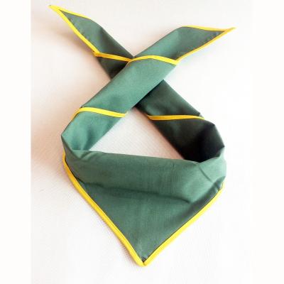 China Single edge Dongguan stitching triangle piping border neckerchief boy scout neckerchiefs for sale