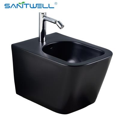 China Modern European P-trap Washdown Flushing WC Wall Hung Toilet With Bidet for sale