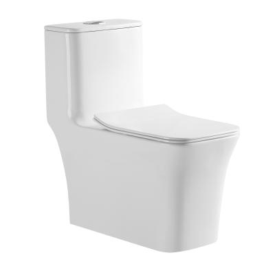 China Double-Flow European One-Piece Rimless Washdown Toilet For Bathroom Ware Sanitary Ware Manufactures for sale