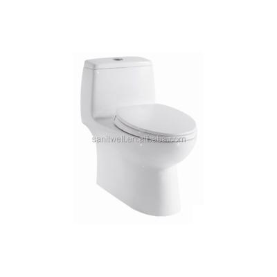 China Double-Flow Multifunctional Ceramic Siphonic One Piece Toilet With Soft Closing Seat Cover for sale