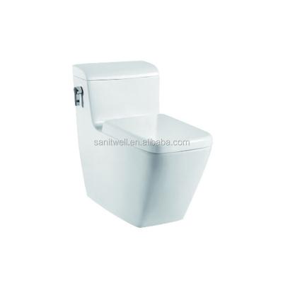 China Double-flow Creative New Style Ceramic Siphonic One Piece Toilet With Special Soft Cover for sale