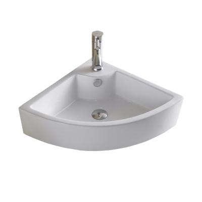 China AB8166 Modern Bathroom Hand Wash Basin 330*330*130mm Ceramic Sanitary Ware White Sinks Black Basin for sale