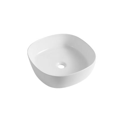 China AB8442 Modern Ceramic Vessel Sink Round Basin Countertop Ultra Thin Edge Bathroom Art Basin for sale