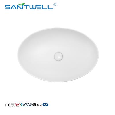 China Modern Basin Art Basin Vanity Unit Oval Bathroom Porcelain Basin Countertop for sale