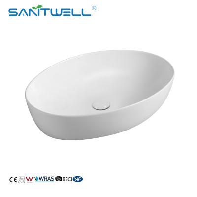 China Modern Basin Art Basin Vanity Unit Oval Bathroom Porcelain Basin Countertop for sale