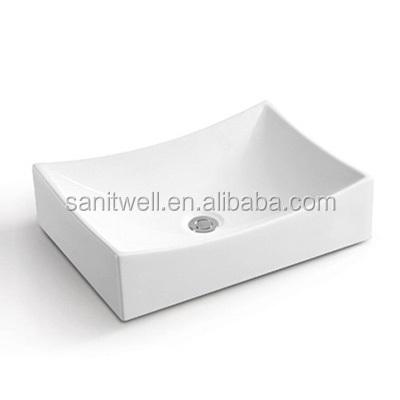 China New Model Eco - Friendly Ceramic Bathroom Vessel Vanity Sink Hand Wash Basin With Regular Shape for sale