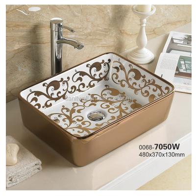 China High Tempreture Table Top Basin Bathroom Sink Or China Ceramic Transparent Wash Basin for sale