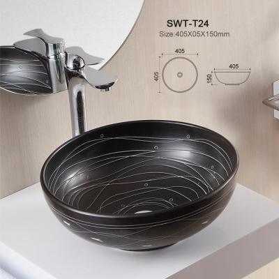 China Good Design Countertop Easy Clean Yop Sink Ceramic Color Basin With High Grade for sale