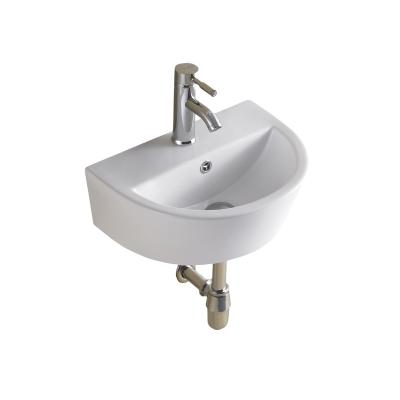 China High Tempreture Bathroom Ceramic Wall Hang Wash Basin Ceramic Wall Hung Vanity Wash Basin for sale