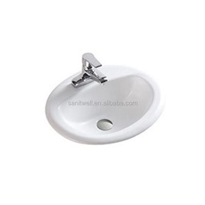 China Smooth Undermount Sinks Circle Bathroom Art Ceramic Washing Basin for sale