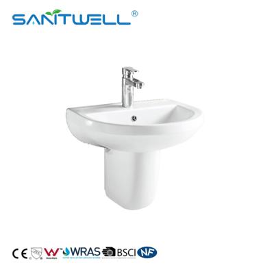 China Economic Wash Basin With Pedestal And Regular Shape Hand Wash Basin For Commercial Use for sale