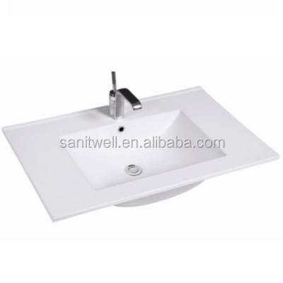 China Easy Clean Rectangular Vessel Sink Bathroom Basin Sizes In Inches With Mirror Cabinet for sale