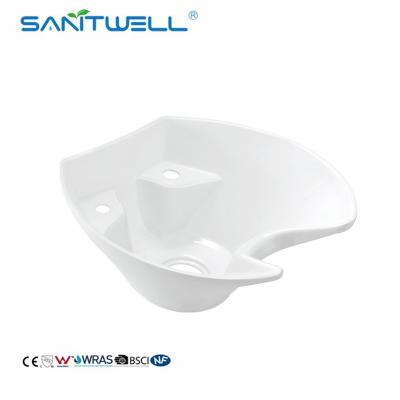 China Durable sanitwell AB-B02 shampoo bowl plastic basin for hair salon for sale