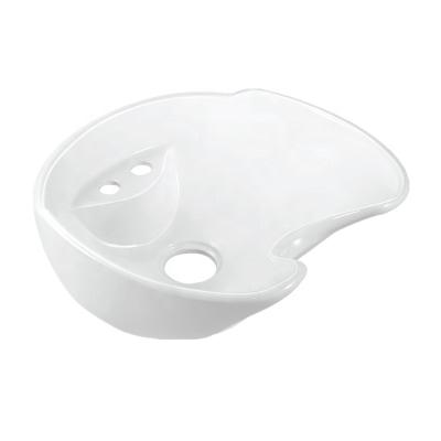 China Modern Ceramic Salon Sink Trays Wash Basins Hair Salon Equipment Shampoo Bowl for sale