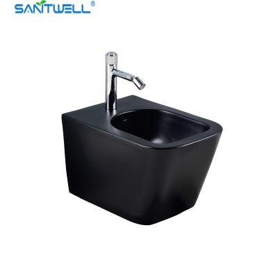 China Good Quality WC Sanitary Convenience For Use Matt Black Bathroom Cheap Ceramic Bathroom Bidet for sale