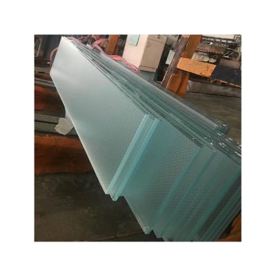 China Beautiful and chic laminated frosted glass panels structural tempered laminated glass for floor walkway for sale