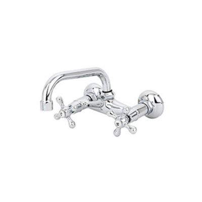 China Double Handle Low Price Modern Wall Mounted Sink Water Faucet Deck Kitchen Faucets for sale