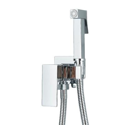 China Modern Bathroom Wall-mount Chrome Hand Held Modern Bidet Muslim Toliet Shattaf for sale