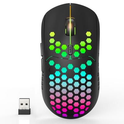 China UHURU Game Gaming Mouse WM-08 Honeycomb USB Rechargeable Shell Wireless Mouse for PC Laptop Compatible with Windows Mac Mouse for sale