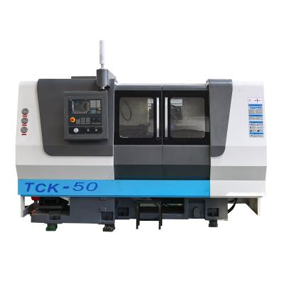 China Machinery Repair Shops Metal Cutting Lathe TCK 50A Slope Bed CNC High Speed ​​Turning Lathe With Linear Guide Way for sale