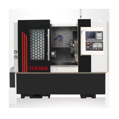 China Competitive Price 3 Axis TCK 66A Slope Bed CNC Lathe Machine Repair Shops With Horizontal Guide Rail for sale