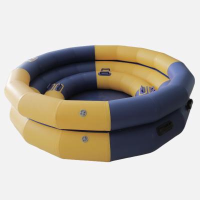 China Enjoy A Wonderful Outdoor Experience Inflatable Concave PVC Coated Fabric Inflatable Boat Rowing Fishing Kayak Boat for sale