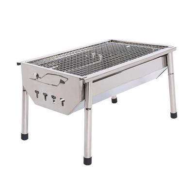 China OEM Factory Stainless Steel Outdoor Stand BBQ Table Easily Assembled Vertical Kitchen Folding Charcoal Barecue Smokeless Portable Grill for sale