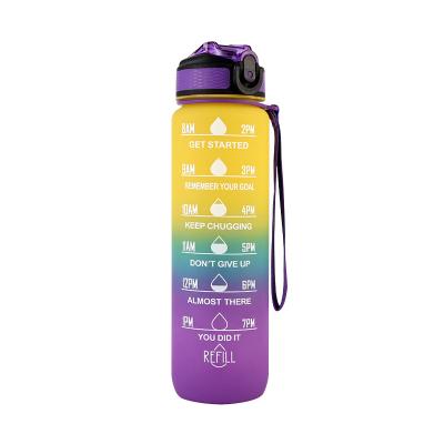 China 2022 New Eco-friendly High Quality Plastic Outdoor Travel Mountaineering Straw Sports Water Bottle Customizable Stocked Kettle for sale