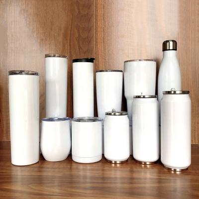 China Lean Tumbler Stocked With Slide Lid Straight Stainless Steel Mugs Sublimation Drinkware for sale