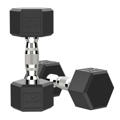 China rubber coated dumbbell PROIRON manufacture rubber coated dumbbell set with solid backing for sale