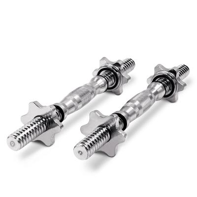 China High Quality Durable 1 Pair Factory Barbell Dumbbell Bar With Star Screw Collars Dumbbell Handles, Weight Bar Home Gym Fitness Workout for sale