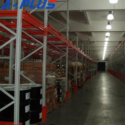 China Suitable For Classic Outdoor Design Push Back Stretching Movable Shelving Steel Shelving for sale