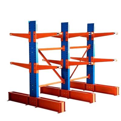 China Corrosion Protection Plants Warehouse PVC Pipe Storage Rack Double Side Medium Duty Cantilever Rack for sale