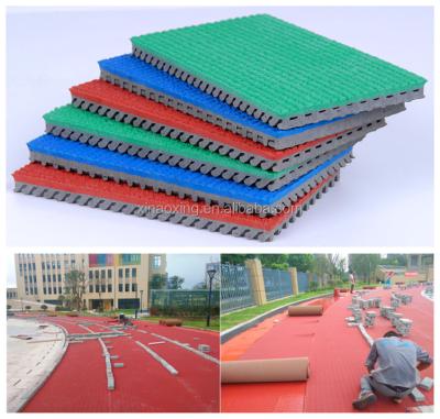 China Outdoor Track Lane Flooring IAAF Certified Prefabricated Rubber Track Lane Flooring Surface For Standard 400 Meter Stadium Field for sale